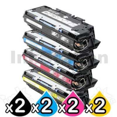 2 sets of 4 Pack HP Q2670A-2683A (308A/311A) Compatible Toner Cartridges [2BK,2C,2M,2Y]