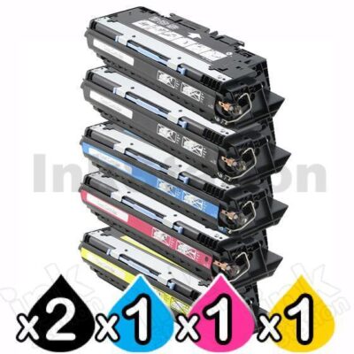 5 Pack HP Q2670A-2673A (308A/309A) Compatible Toner Cartridges [2BK,1C,1M,1Y]