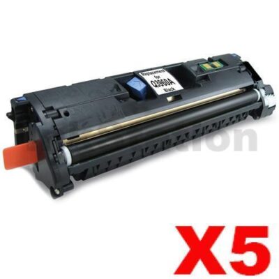 5 x HP Q3960A (122A) Compatible Black Toner Cartridge - 5,000 Pages