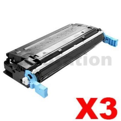 3 x HP Q5950A (643A) Compatible Black Toner Cartridge  - 11,000 Pages