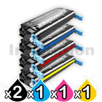 5 Pack HP Q5950A-Q5953A (643A) Compatible Toner Cartridges [2BK,1C,1M,1Y]