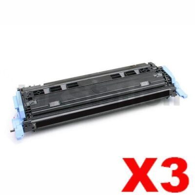 3 x HP Q6000A (124A) Compatible Black Toner Cartridge - 2,500 Pages