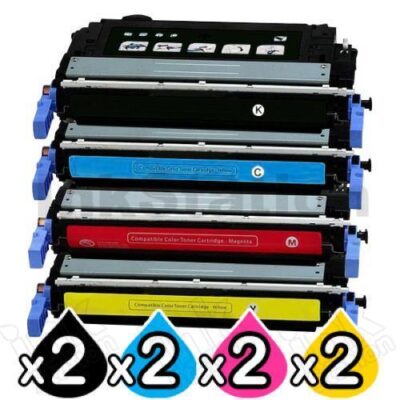 2 sets of 4 Pack HP Q6460A-Q6463A (644A) Compatible Toner Cartridges [2BK,2C,2M,2Y]