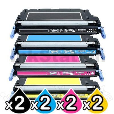 2 sets of 4 Pack HP Q6470A-Q6473A (501A/502A) Compatible Toner Cartridges [2BK,2C,2M,2Y]