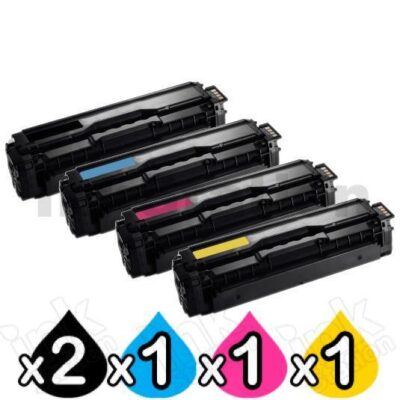 5 Pack Compatible Samsung CLP-415, CLX-4170, CLX-4195 Cartridge Combo CLT504S [2BK,1C,1M,1Y]