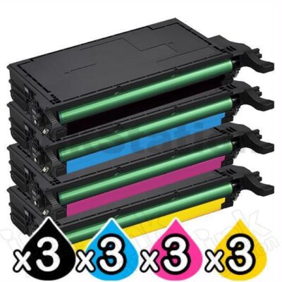 3 sets of 4-Pack Compatible Samsung CLP620ND, CLP670ND, CLX6220FX, CLX6250FX Toner Cartridge [3BK,3C,3M,3Y]