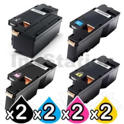 2 sets of 4 Pack Compatible Fuji Xerox DocuPrint CP105 CP205 CM205 CM215 CP215 Toner Cartridges(CT201591-CT201594)