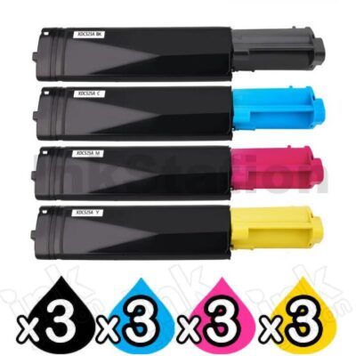 3 sets of 4-Pack Fuji Xerox Compatible Docuprint C525A / C2090FS - Colour Combo Toner
