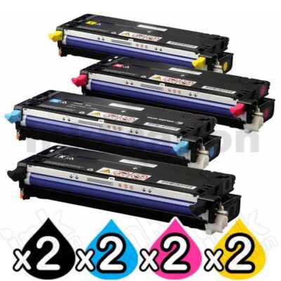 2 sets of 4 Pack Fuji Xerox Docuprint C3290FS Compatible Cartridge Set