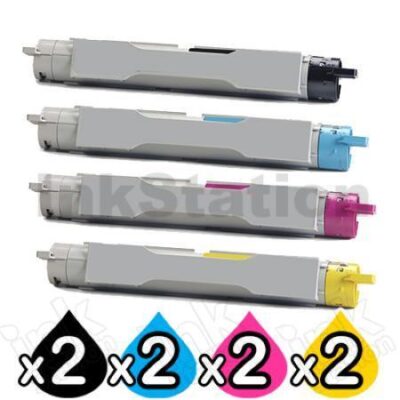 2 sets of 4-Pack Compatible Cartridge Combo for Fuji Xerox Phaser 6350 [2BK,2C,2M,2Y]