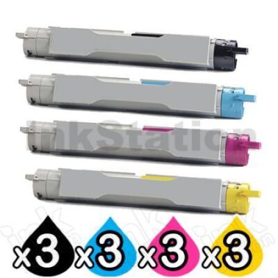 3 sets of 4-Pack Compatible Cartridge Combo for Fuji Xerox Phaser 6350 [3BK,3C,3M,3Y]