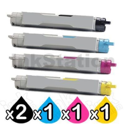 5-Pack Compatible Cartridge Combo for Fuji Xerox Phaser 6350 [2BK,1C,1M,1Y]