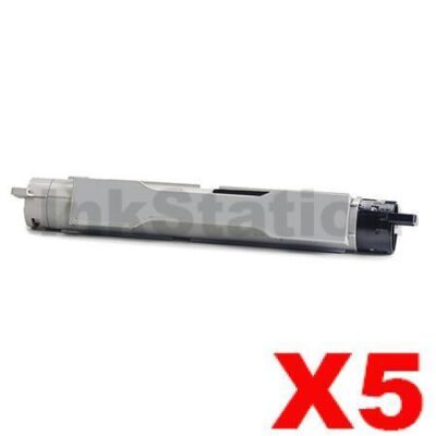 5 x Fuji Xerox Phaser 6350 Compatible Black Toner Cartridge - 10,000 pages (106R01147)