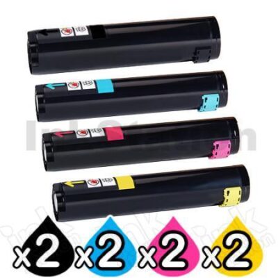 2 sets of 4 Pack Fuji Xerox DocuCentre C250 C360 C450 Compatible Toner Cartridge CT200539-CT200542 [2BK,2C,2M,2Y]
