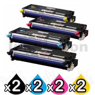 2 sets of 4 Pack Compatible Fuji Xerox DocuPrint C2200, C3300dx Toner Cartridges (CT350674-CT350677)