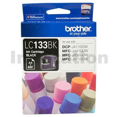 Genuine Brother LC-133BK Black Ink Cartridge - 600 Pages