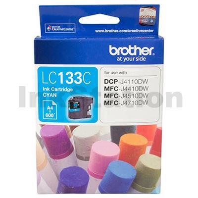 Genuine Brother LC-133C Cyan Ink Cartridge - 600 Pages