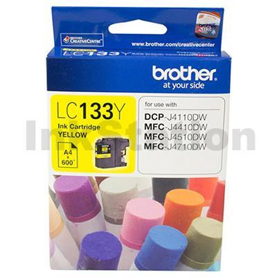 Genuine Brother LC-133Y Yellow Ink Cartridge - 600 Pages