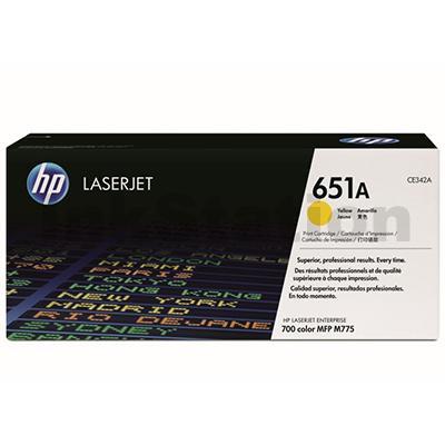 HP CE342A (651A) Genuine Yellow Toner Cartridge  - 13,500 Pages