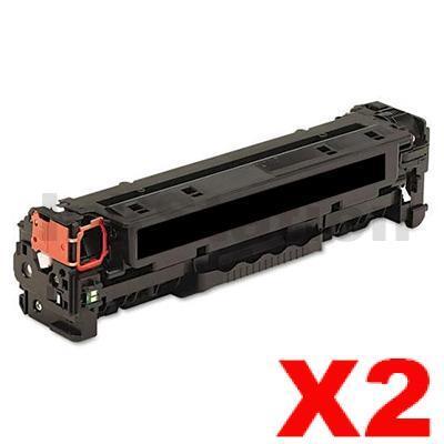 2 x HP CF210X (131X) Compatible Black High Yield Toner Cartridge - 2,400 Pages