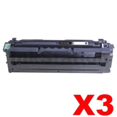 3 x Compatible Samsung CLP-680, CLX-6260 [CLT-K506L K506L] Black Toner SU173A - 6,000 pages