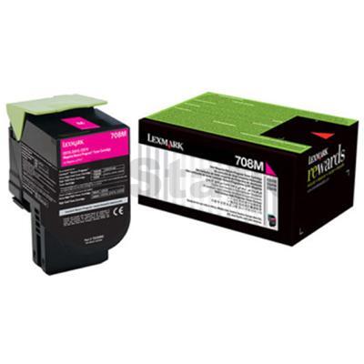 1 x Lexmark (70C80M0) Genuine CS310 / CS410 / CS510 Magenta Standard Yield Toner Cartridge - 1,000 pages