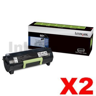 2 x Lexmark 603H (60F3H00) Genuine MX310 / MX410 / MX511 / MX611 Black High Yield Toner Cartridge - 10,000 pages