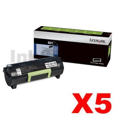 5 x Lexmark 603H (60F3H00) Genuine MX310 / MX410 / MX511 / MX611 Black High Yield Toner Cartridge - 10,000 pages