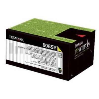1 x Lexmark (80C8SY0) Genuine CX310 / CX410 / CX510 Yellow Standard Toner Cartridge - 2,000 pages