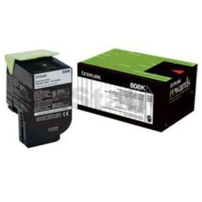 1 x Lexmark (80C80K0) Genuine CX310 / CX410 / CX510 Black Toner Cartridge - 1,000 pages