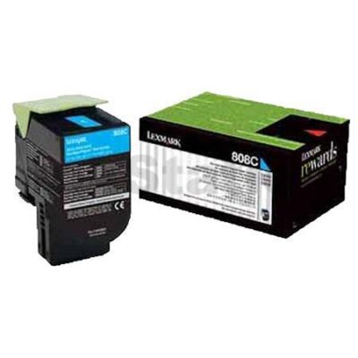 1 x Lexmark (80C80C0) Genuine CX310 / CX410 / CX510 Cyan Toner Cartridge - 1,000 pages