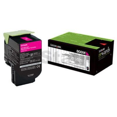 1 x Lexmark (80C80M0) Genuine CX310 / CX410 / CX510 Magenta Toner Cartridge - 1,000 pages
