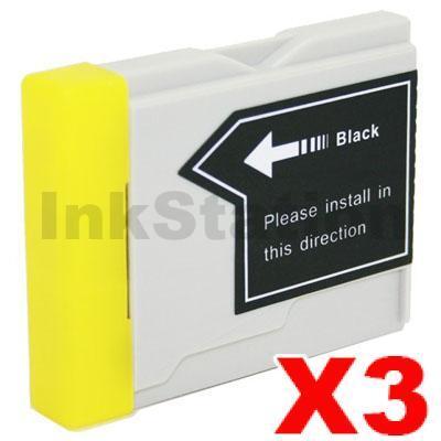 3 x Brother Compatible LC-37BK Black Ink - 350 pages