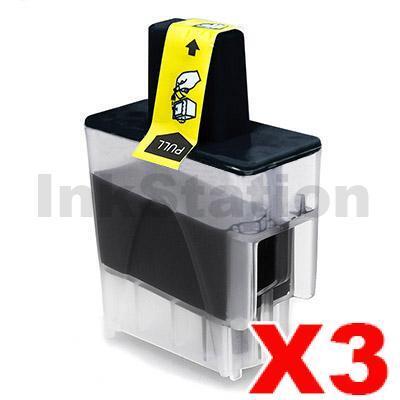 3 x Brother Compatible LC-47BK Black Ink Cartridge - 500 pages