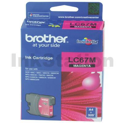 Genuine Brother LC-67M Magenta Ink Cartridge - 325 pages