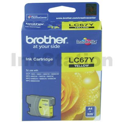 Genuine Brother LC-67Y Yellow Ink Cartridge - 325 pages