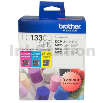 Genuine Brother LC-133CL3PK Colour Pack [C+M+Y] - 600 Pages each