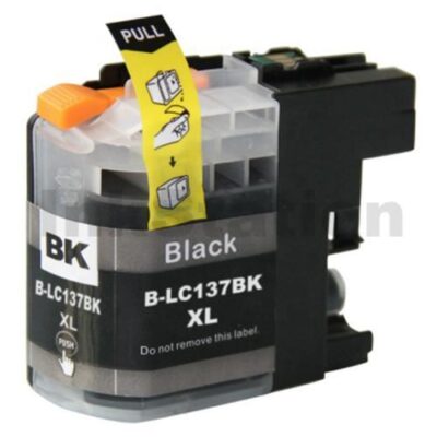 Compatible Brother LC-137XLBK Black Ink Cartridge - 1,200 Pages