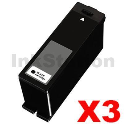 3 x Dell V313/V313W/V515W/P513W/P713W/V715W (Series 21/22/23/24) Black High Yield Compatible Inkjet