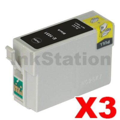 3 x Epson 103 T1031 Black Compatible High Yield Ink Cartridge [C13T103192]