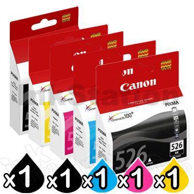 5-Pack Genuine Canon PGI-525 & CLI-526 Inkjet Combo [1BK,1PBK,1C,1M,1Y]