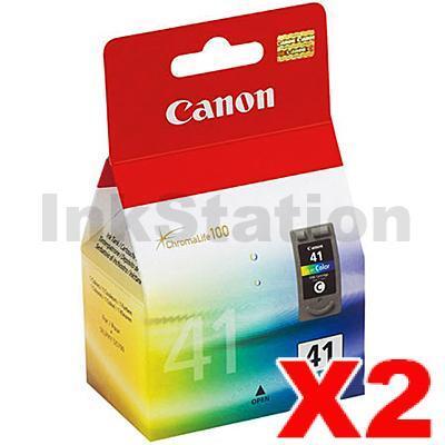 2-Pack Canon CL-41 Colour Genuine Ink Cartridge