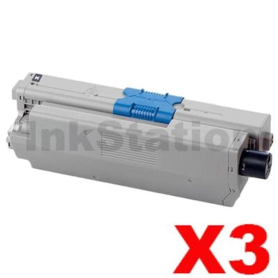 3 x OKI Compatible C310DN / C330DN / MC361 / MC362DN / C331DN Black Toner Cartridge - 3,500 pages (44469805)