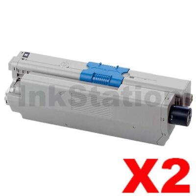 2 x OKI Compatible C310DN / C330DN / MC361 / MC362DN / C331DN Black Toner Cartridge - 3,500 pages (44469805)