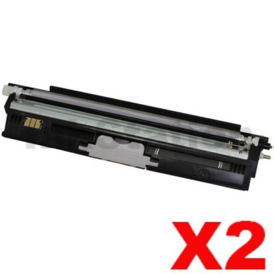 2 x OKI C110/C130n Compatible Black Toner Cartridge 2,500 pages (44250708)