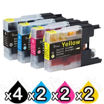 10 Pack Brother LC73/LC77XL Compatible High Yield Ink Cartridge [4BK,2C,2M,2Y]