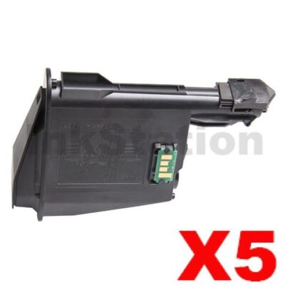5 x Non-Genuine TK-1129 Black Toner Cartridge For Kyocera FS-1061DN, FS-1325MFP - 2,100 pages