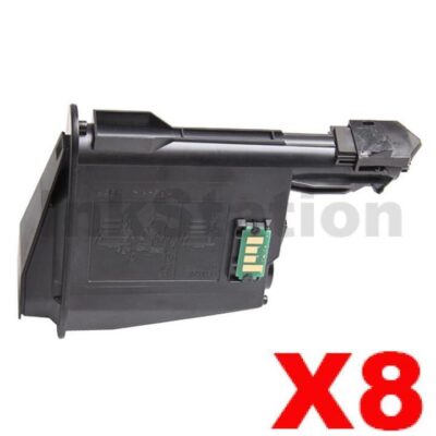8 x Non-Genuine TK-1129 Black Toner Cartridge For Kyocera FS-1061DN, FS-1325MFP - 2,100 pages