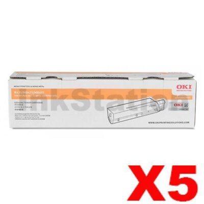 5 x Genuine OKI B431/MB471/491 High Yield Toner Cartridge (44917603) - 12,000 pages