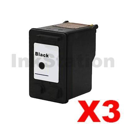 3 x HP 60XL Compatible Black Inkjet Cartridge CC641WA - 600 Pages